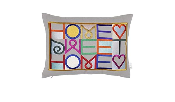 Vitra Alexander Girard Home Sweet Home Embroidered Love Pillow