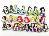 24 Disney Princess Shoe Charms for Croc Shoes & Bracelet Wristband Birthday Gifts