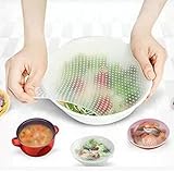 Drhob 2PCS Hot Sale Kitchen Tools Silicone Seal Cover Reusable Keep Food Fresh Plastic Wrap(Size:16cm*16cm)