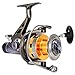 Isafish Spinning Fishing Reels with Front & Rear Double Drag Brake System for Left or Right Hand, Saltwater or Freshwater - Smooth Powerful (6000)
