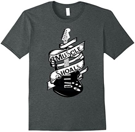Mens Muscle Shoals Shirt Alabama Music Recording Studio Guitar XL Dark Heather