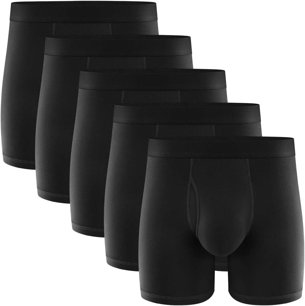 Boxer Briefs Mens Underwear Men Pack Soft Cotton Open Fly Underwear