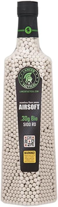 Lancer Tactical Biodegradable .30g 5100 ct. BBs (White) : Sports & Outdoors