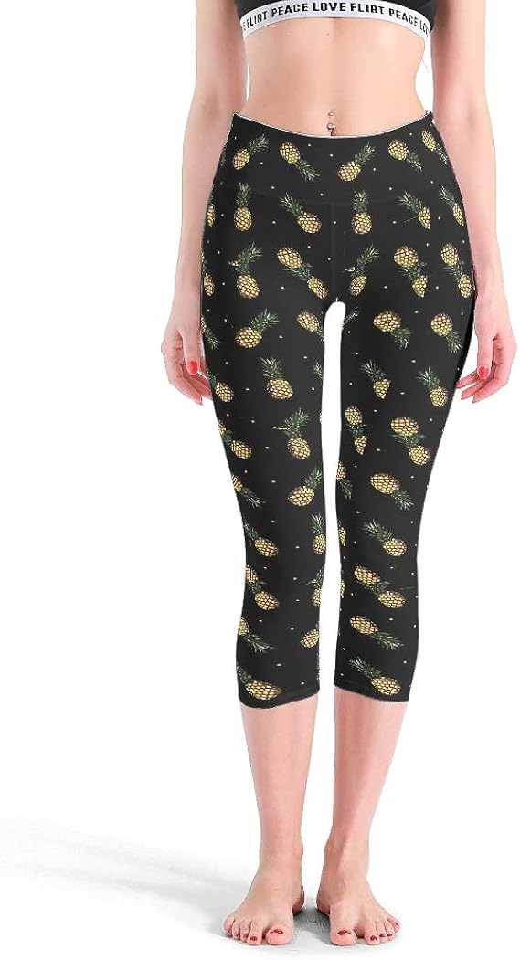 Teen Capri Leggings Slimming Yoga Pants Smooth Tights Stretchable