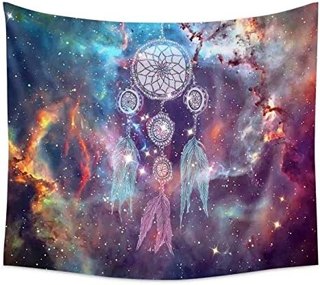 Seamersey Dreamcatcher Tapestry Wall Hanging Dream Catcher Wall Tapestry Hippie Tapestry Colorful Tapestry Psychedelic Bohemian Feather Wall Tapestry for Living Room Bedroom Dorm Decor