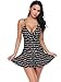 Vanilo Women One Piece Swim Dress Swimsuit Padded Dot Bathing Suit S-XXL