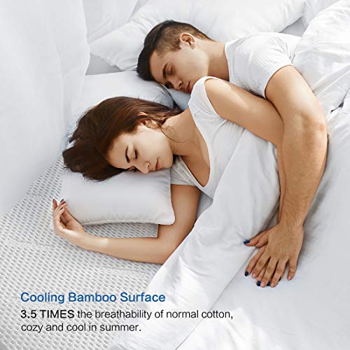 EASELAND Bamboo Waterproof Mattress Protector King Size Breathable Cozy