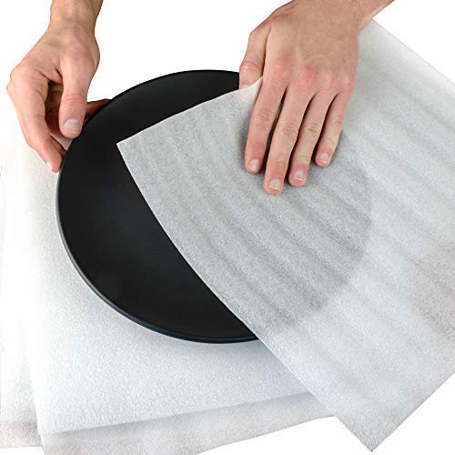 12" x 12" Foam Wrap Sheets for Packing Moving Shipping and Storage Supplies - Cushion Foam Wraps is Great Alternative to Air and Bubble Cushioning Wrap - 50 Pack