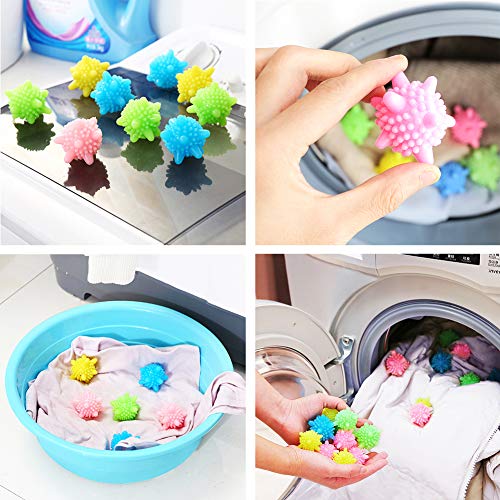 Laundry Ball Washing Ball Solid Colorful Housework Cleaning Artifact Washing Machine Laundry Ball Premium Reusable Tangle-Free Eco Friendly Fabric Softener Alternative Helper (2.2" Diameter Middle)