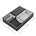 JS NOVA JUNS Valet Tray, 5 Compartments PU Leather Dresser Valet Organizer for Watches and Jewelry