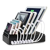 NEXGADGET Universal Multi-Port USB Charging Station with 2 AC Output [ Rated Power: 1000W 8-Port USB Charging Dock ] Desktop Charging Stand Organizer Fits most USB-Charged Devices