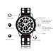 MINI FOCUS Men Business Watch, Fashion Chronograph Watches (Three- Eye, Alloy, 30M) Quartz Casual Silicon Strap Wristwatch for Men MF0723G01