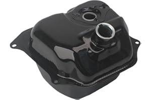 Minho Motorcycle Scooter Gas Fuel Tank in Iron Material Compatible with Chinese GY6 50CC Scooter Mopeds Taotao ATM50,Black Color Zhongneng wolf