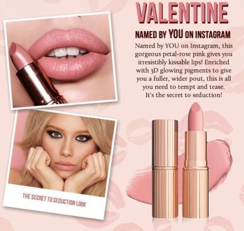 charlotte tilbury valentine lipstick
