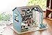 Flever Dollhouse Miniature DIY House Kit Creative Room with Furniture and Cover for Romantic Gift (Forest Time Plus Dust Proof Cover)