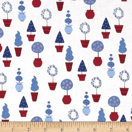 Amazon Com Vive La France Topiaries Denim Fabric