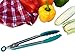 Stainless Steel Kitchen Tongs Set, 9 in. and 12 in., Locking Tongs with Silicone Tip, Grip and Drip Stands, for Cooking, Baking, Barbecue, Salad, Serving, Heat Resistant