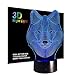 Wolf Night Lights for Kids,3D Night Lamp, Children Toys for Boys, 7 LED Colors Changing Lighting, Touch USB Charge Table Desk Bedroom Decoration, Cool Gifts Ideas Birthday Xmas for Baby Girl Friends