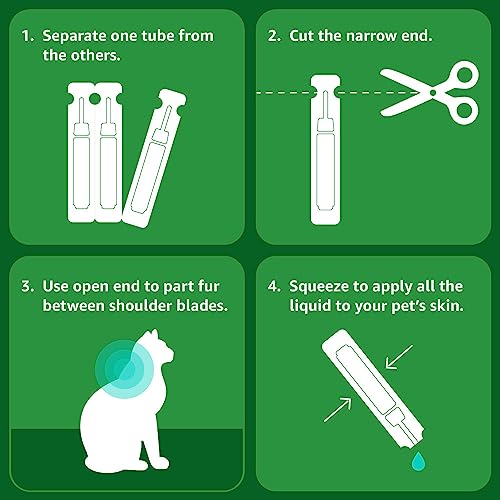 Amazon Basics Flea and Tick Topical Treatment for Cats (over 1.5 lbs