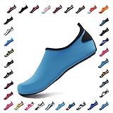 CIOR Mutifunctional Barefoot Shoes Men Women and Kids Quick-Dry Water Shoes Lightweight Aqua Socks For Beach Pool Surf Yoga Exercise ,CT1605,blue,38.39