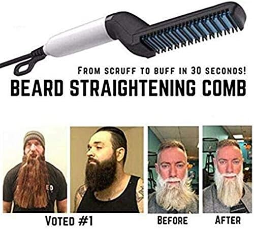 Mancai 2019 Professional Beard Straightening Comb Quick Hair Styler for Men