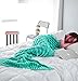 heartybay Crochet Mermaid Tail Blanket Super Soft Fabric for Adult Girls Kids Living Room, Mermaid Blanket Summer Soft Sleeping Bags (71