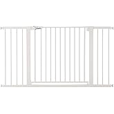 BABELIO 36-57" Extra Wide Baby/Chlid Gate, Auto Close Dog/Pet Barrier with Large Walk Thru Door,Safety for The House, Stairs