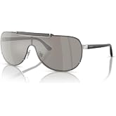 Versace VE2140 Aviator Sunglasses for Men for Women | In Silver &amp; Gold. Bonus kit: cleaning spray, cloth, screwdriver &amp; mirror. Metal frame.