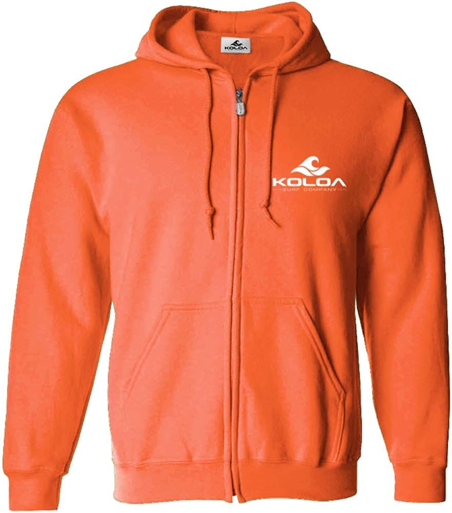 Koloa Full Zipper Wave Logo Hoodies in Adult Sizes: S-4XL