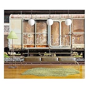 Railroad Container Doors with More Rusty Old - Removable Wall Mural | Self-Adhesive Large Wallpaper - 66x96 inches