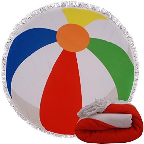 Same Pattern Different Quality 2018 New Developed Material Thick Round Beach Towel Round Beach Blanket 100% Microfiber Terry Quality with Tassels 62 inches Balloon