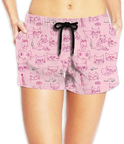 Funny Hand-painted Kitty/Girl's Quick-drying Sleep Shorts