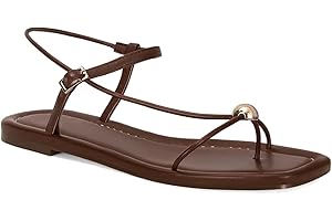 XBKXMK Black Strappy Flat Sandals for Women Comfortable Open Square Toe Sandals Dressy Beach Thong Flip Flop Slides Sandals