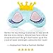 Nipoo 2 Pcs Cute Girl Eye Mask Cover for Sleeping, Princess Crown Travel Eye Shades Sleep Blindfold Mask（Pink + SkyBlue）