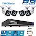 Iseeusee 4-Channel 1080N Video Security DVR Surveillance Camera Kit, 4x1280TVL 720P Indoor Outdoor Weatherproof Bullet Cameras 65 Feet Night Vision Support Smartphone Remote Access(NO HDD)