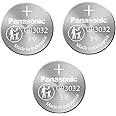 Panasonic Battery, Lithium Button Cell Cr3032- Cr 3032 (3 Pieces)