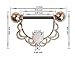 SkullParty Nipplerings Piercing Women 14G Stainless Steel Opal Nipple Piercing Barbell Bar Rings - Rose Gold
