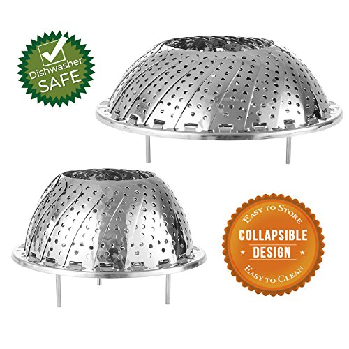image for Sensible Needs Standard Vegetable Steamer Basket Set - Steamer Insert 
