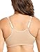 Delimira Women's Front Closure Full Coverage Wirefree Racerback Lace Plus Size Bra Beige 38D