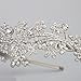 Ammei Headpiece Wedding Headband Crystal Bridal Headdress Flower Design Headpiece For Women (Silver)