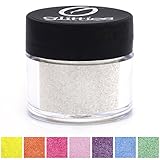 Diamond Dust - White Nail Glitter Powder .008" - Fine Loose Iridescent Nail Art Glitter - Perfect for Gel Nails, and Nail Acrylics Supplies - Made in the USA! (10 Gram Jar/.25 oz)