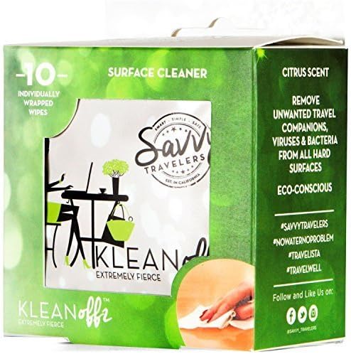 Savvy Travelers - Surface Disinfecting Wipes - Antibacterial - Perfect For Travel - On the Go