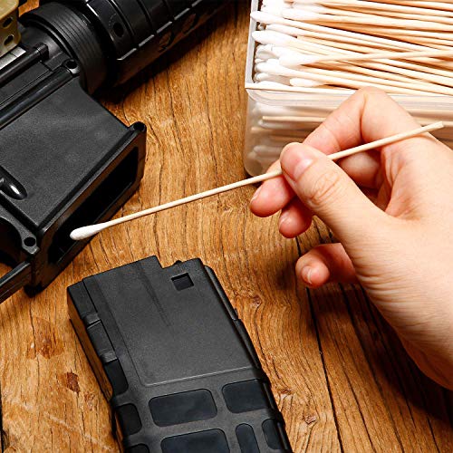 image for Norme 6 Inch Caliber Cotton Cleaning Swabs Single Round Tip with Woode