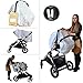 Leirai Carseat Canopy Set: Baby Stroller Cover + 2 Strap Covers for Newborn, 100% Cotton, Breathable, Boys and Girls, Babyshower Maternity Gift