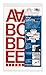 Chartpak Vinyl Helvetica Style Letters Letter & Number, 2 Inches High, Red (01052)