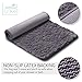 Luxe Bathroom Mat - Shower Rug - Non Slip Bath Pad - Soft, Microfiber & Super Absorbent - Alfombras para Baños (1, Dark Gray)