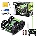 Remote Control Car,RC Stunt Vehicle 360°Rotating Rolling Double-Sided 4WD Radio Control Electric Race Car Boys Toys Kids Gifts Green MKB(Battery Included)