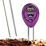 Soil pH Meter, 3-in-1 Soil Test Kit For Moisture, Light & pH, A Must Have For Home And Garden, Lawn, Farm, Plants, Herbs & Gardening Tools, Indoor/Outdoors Plant Care Soil Tester (No Battery Needed)