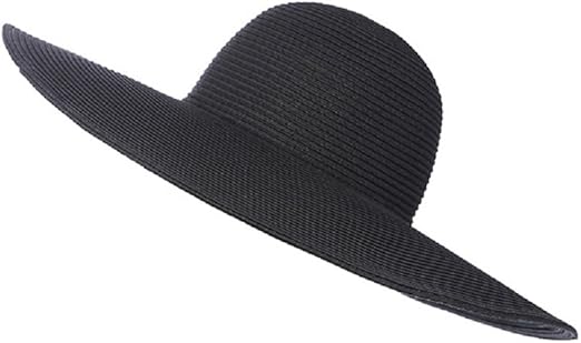 oversized black sun hat
