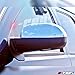 A-PADS Compatible with(Just overlay Stick on, NOT for SNAP IN Replacement) 2 Chrome Top Mirror Covers for GMC SIERRA, DENALI, & YUKON 07-2013 / Chevy SUBURBAN 07-2014 SILVERADO 2007-2013 TAHOE 07-14